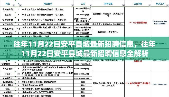 往年11月22日安平县城最新招聘信息,往年11月22日安平县城最新招聘信息全解析