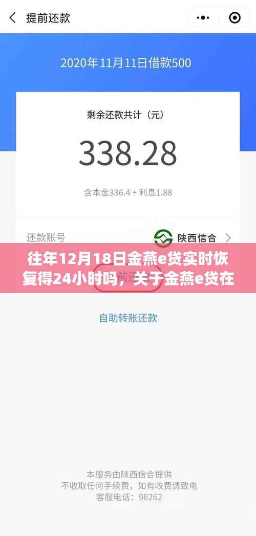 关于往年12月18日金燕e贷恢复时间的深度解析,实时恢复是否需24小时?