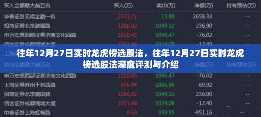 往年12月27日实时龙虎榜选股法详解与评测