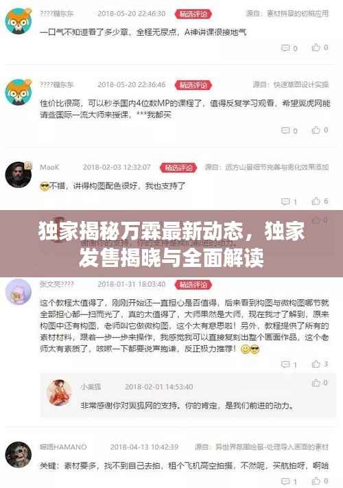 独家揭秘万霖最新动态,独家发售揭晓与全面解读