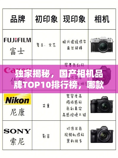 独家揭秘,国产相机品牌TOP10排行榜,哪款成为新宠?