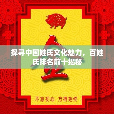 探寻中国姓氏文化魅力，百姓氏排名前十揭秘